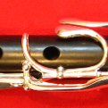 Flute middle section with C-Natural key, B-Flat key, B-Flat lever, G-Sharp key, Long F-Natural key and Short F-Natural key. Both tenons are capped with brass covering the cross grain section as well.