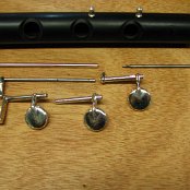 All parts separate, the Low C push is soft soldered onto the steel rod. Low B is not soldered together yet.